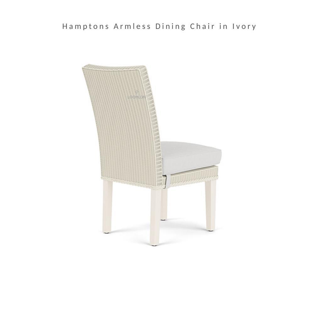 LOOMLAN Outdoor - Hamptons Outdoor Furniture Wicker Armless Dining Chair Lloyd Flanders - Outdoor Dining Chairs