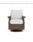 LOOMLAN Outdoor - Hamptons Outdoor Furniture Wicker Swivel Rocker Lounge Chair - Outdoor Lounge Chairs