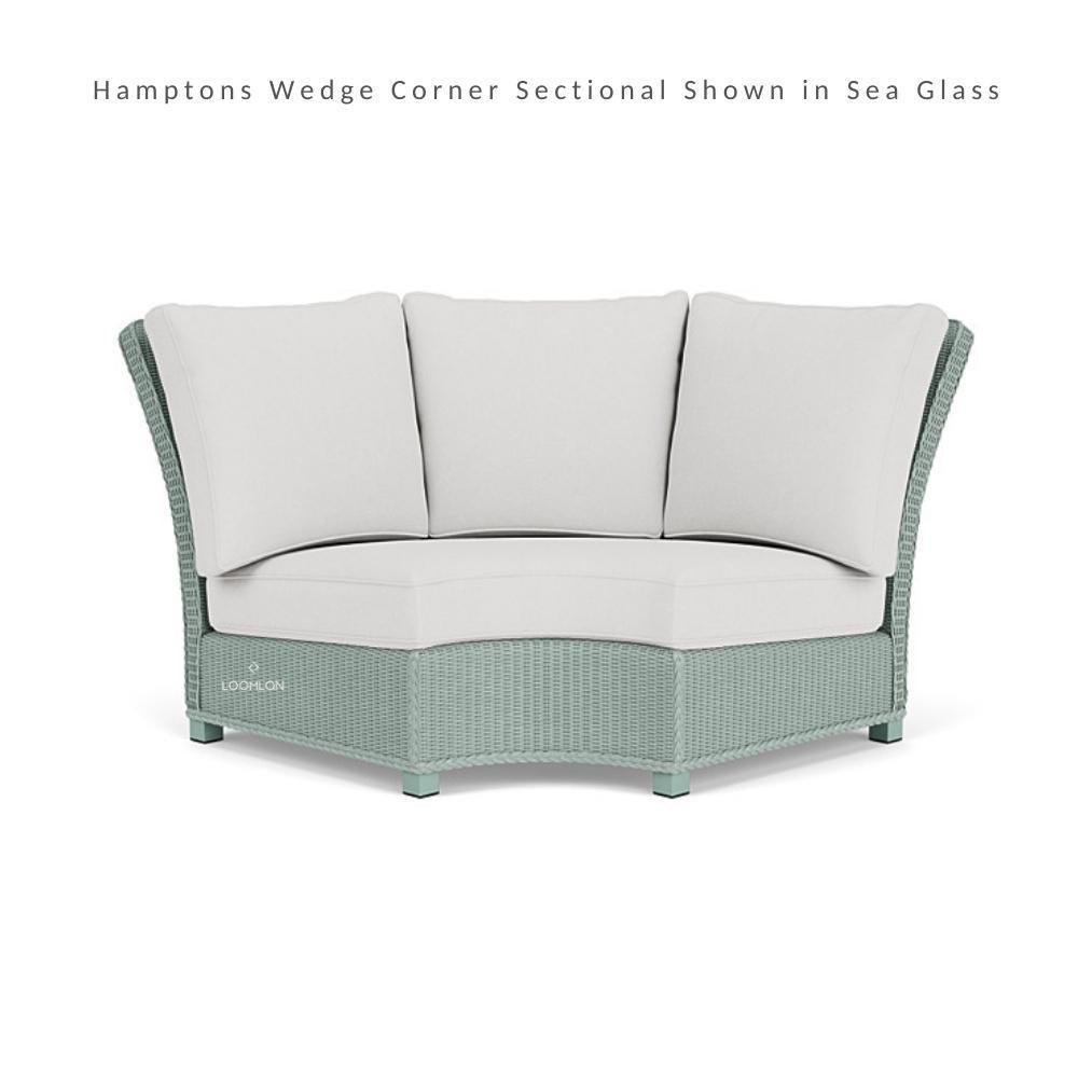 LOOMLAN Outdoor - Hamptons Outdoor Wicker Sectional Lounge Set with Chair Lloyd Flanders - Outdoor Lounge Sets