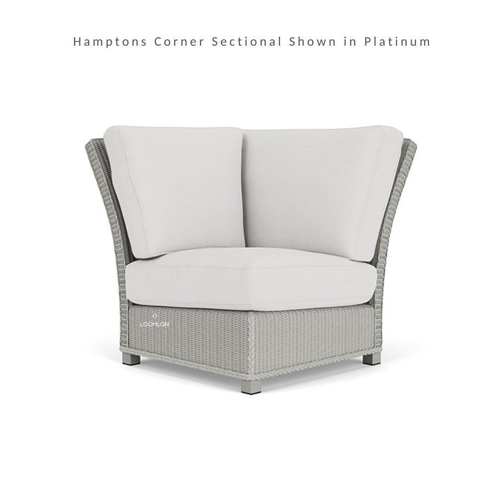 LOOMLAN Outdoor - Hamptons Outdoor Wicker Sectional With Coffee Table Set Lloyd Flanders - Outdoor Lounge Sets