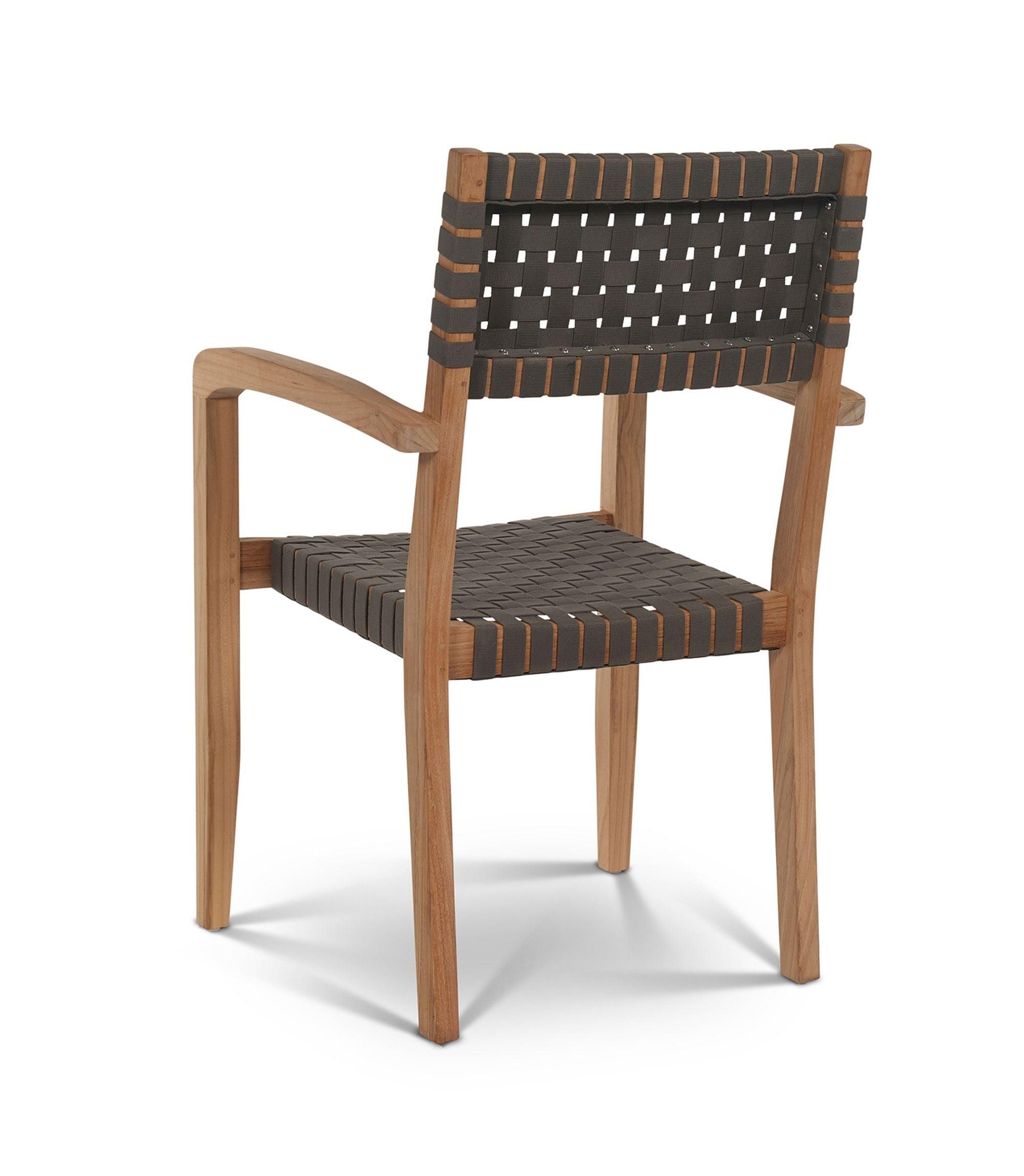 LOOMLAN Outdoor - Herning Teak Outdoor Stacking Armchair (Set of 4) - Outdoor Dining Chairs