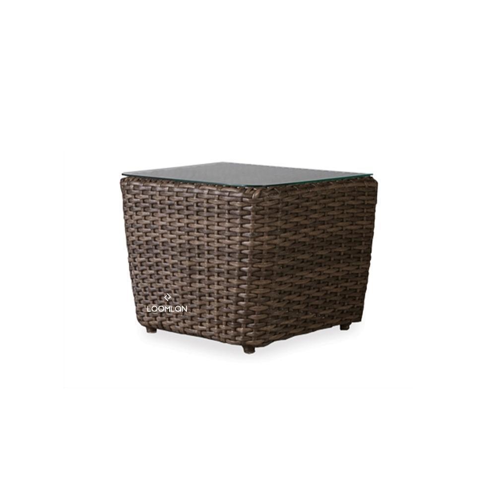 LOOMLAN Outdoor - Largo 22" Bunching Accent Table All Weather Wicker Furniture - Outdoor Side Tables