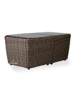 LOOMLAN Outdoor - Largo 22" Bunching Accent Table All Weather Wicker Furniture - Outdoor Side Tables