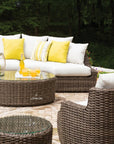 LOOMLAN Outdoor - Largo 48" Oval Cocktail Table All Weather Wicker Furniture Lloyd Flanders - Outdoor Coffee Tables