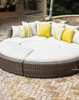 LOOMLAN Outdoor - Largo Left Arm Curved Sofa Sectional All Weather Wicker Furniture - Outdoor Modulars