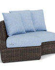 LOOMLAN Outdoor - Largo Left Arm Curved Sofa Sectional All Weather Wicker Furniture - Outdoor Modulars