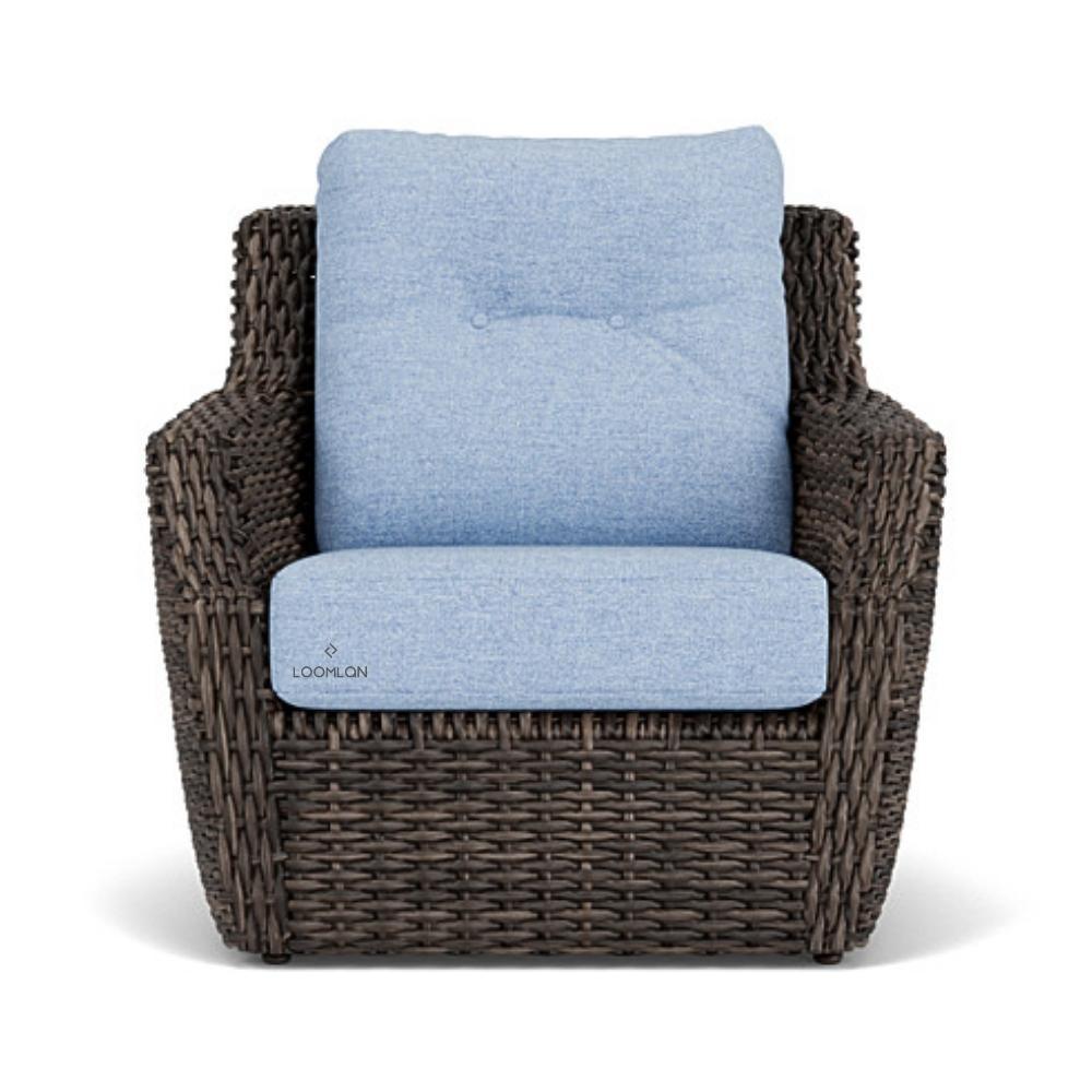 LOOMLAN Outdoor - Largo Lounge Chair All Weather Wicker Furniture Made in USA Lloyd Flanders - Outdoor Lounge Chairs