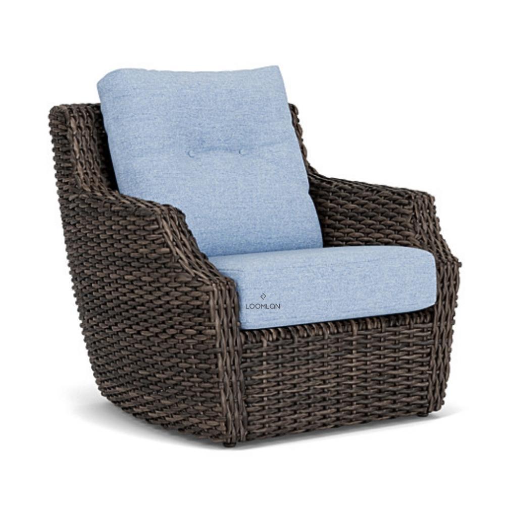 LOOMLAN Outdoor - Largo Lounge Chair All Weather Wicker Furniture Made in USA Lloyd Flanders - Outdoor Lounge Chairs