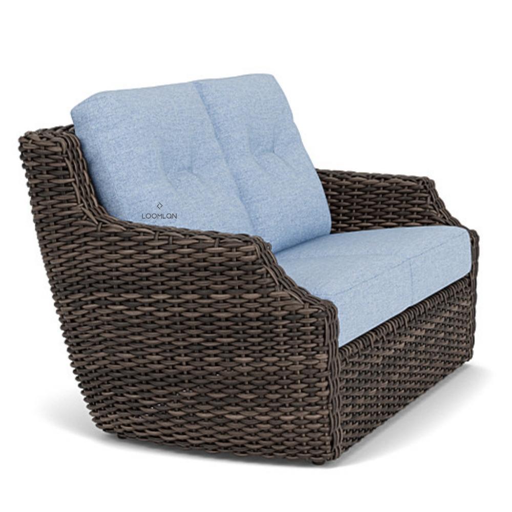 LOOMLAN Outdoor - Largo Loveseat All Weather Wicker Furniture Made in USA Lloyd Flanders - Outdoor Sofas & Loveseats