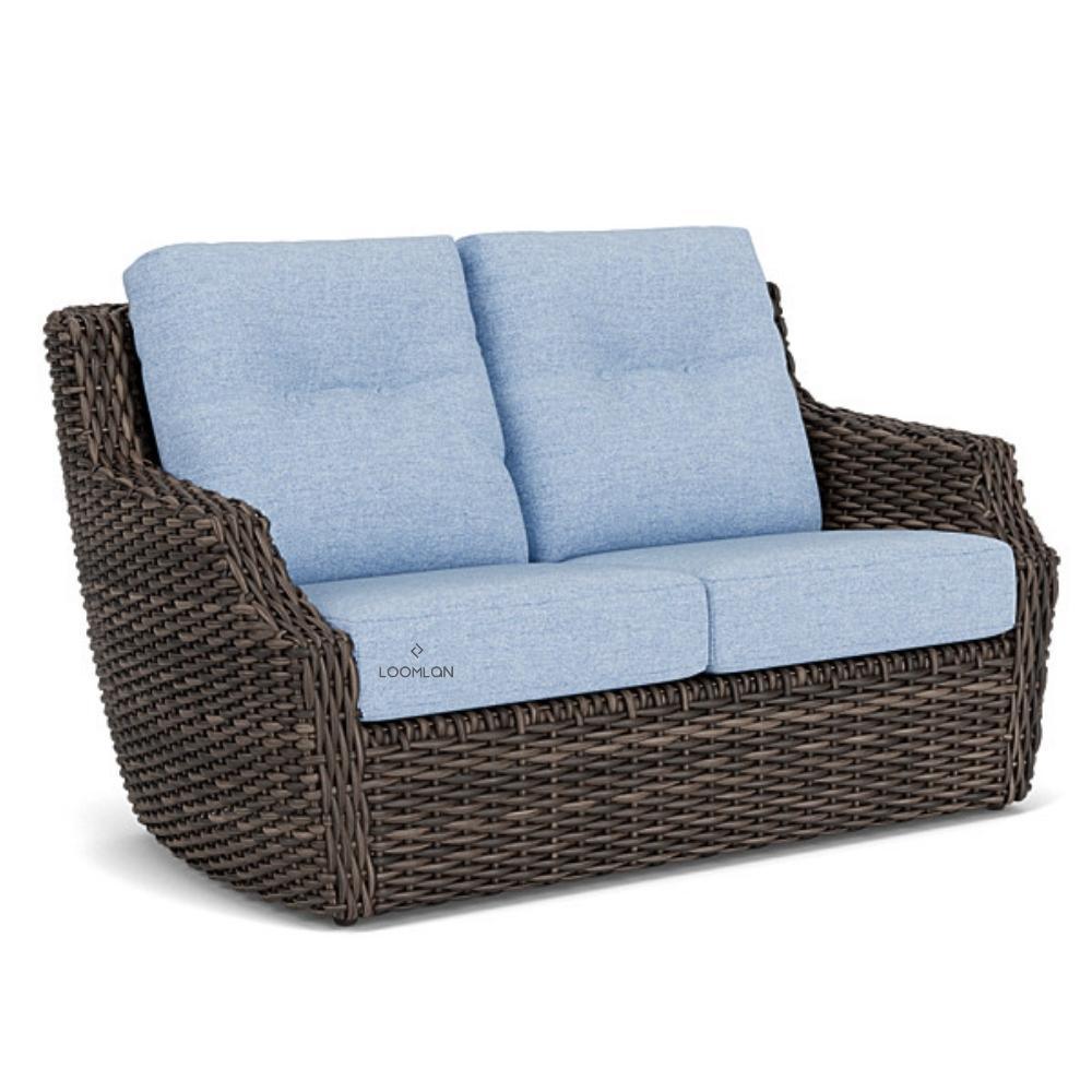 LOOMLAN Outdoor - Largo Loveseat All Weather Wicker Furniture Made in USA Lloyd Flanders - Outdoor Sofas &amp; Loveseats