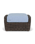 LOOMLAN Outdoor - Largo Ottoman All Weather Wicker Furniture Made in USA Lloyd Flanders - Outdoor Ottomans