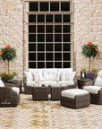 LOOMLAN Outdoor - Largo Ottoman All Weather Wicker Furniture Made in USA Lloyd Flanders - Outdoor Ottomans