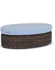 LOOMLAN Outdoor - Largo Oval Ottoman All Weather Wicker Furniture Made in USA Lloyd Flanders - Outdoor Ottomans