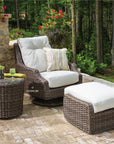 LOOMLAN Outdoor - Largo Round End Table All Weather Wicker Furniture Lloyd Flanders - Outdoor Side Tables