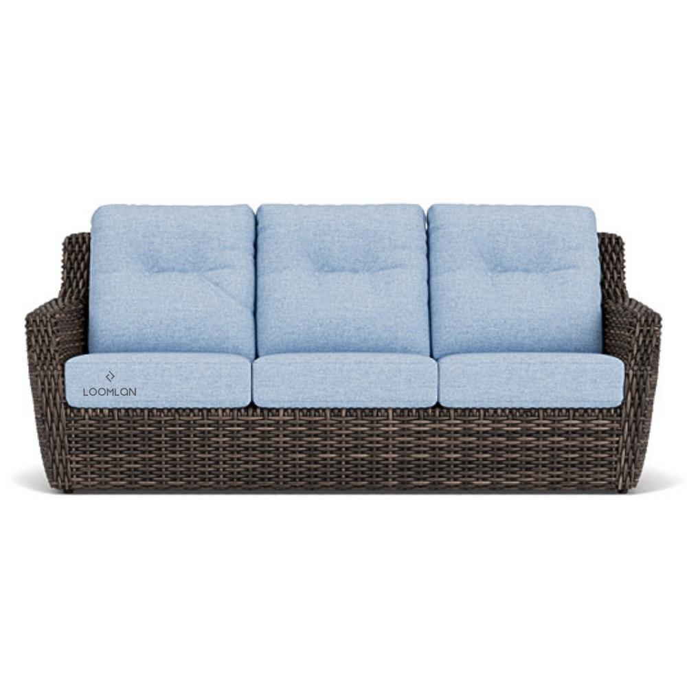 LOOMLAN Outdoor - Largo Sofa All Weather Wicker Furniture Made in USA Lloyd Flanders - Outdoor Sofas &amp; Loveseats