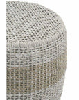 LOOMLAN Outdoor - Loom Accent Table Taupe & White Flat Rope Taupe Stripe - Outdoor Stools