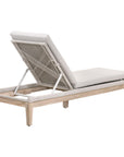 LOOMLAN Outdoor - Loom Outdoor Chaise Lounge for Patio Teak Wood and Rope - Outdoor Chaises