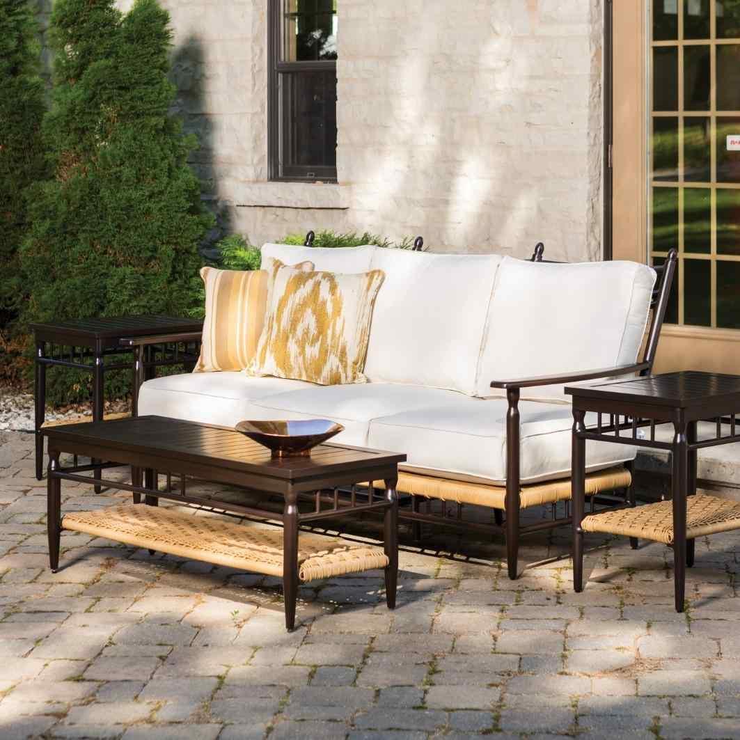 LOOMLAN Outdoor - Low Country 49&quot; Rectangular Cocktail Table Premium Wicker Furniture - Outdoor Coffee Tables