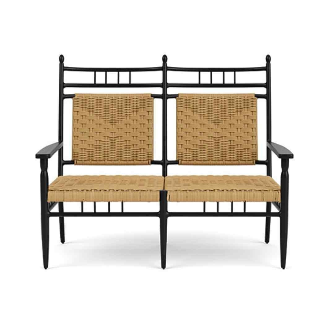 LOOMLAN Outdoor - Low Country Cushionless Settee Premium Wicker Furniture Lloyd Flanders - Outdoor Lounge Sets