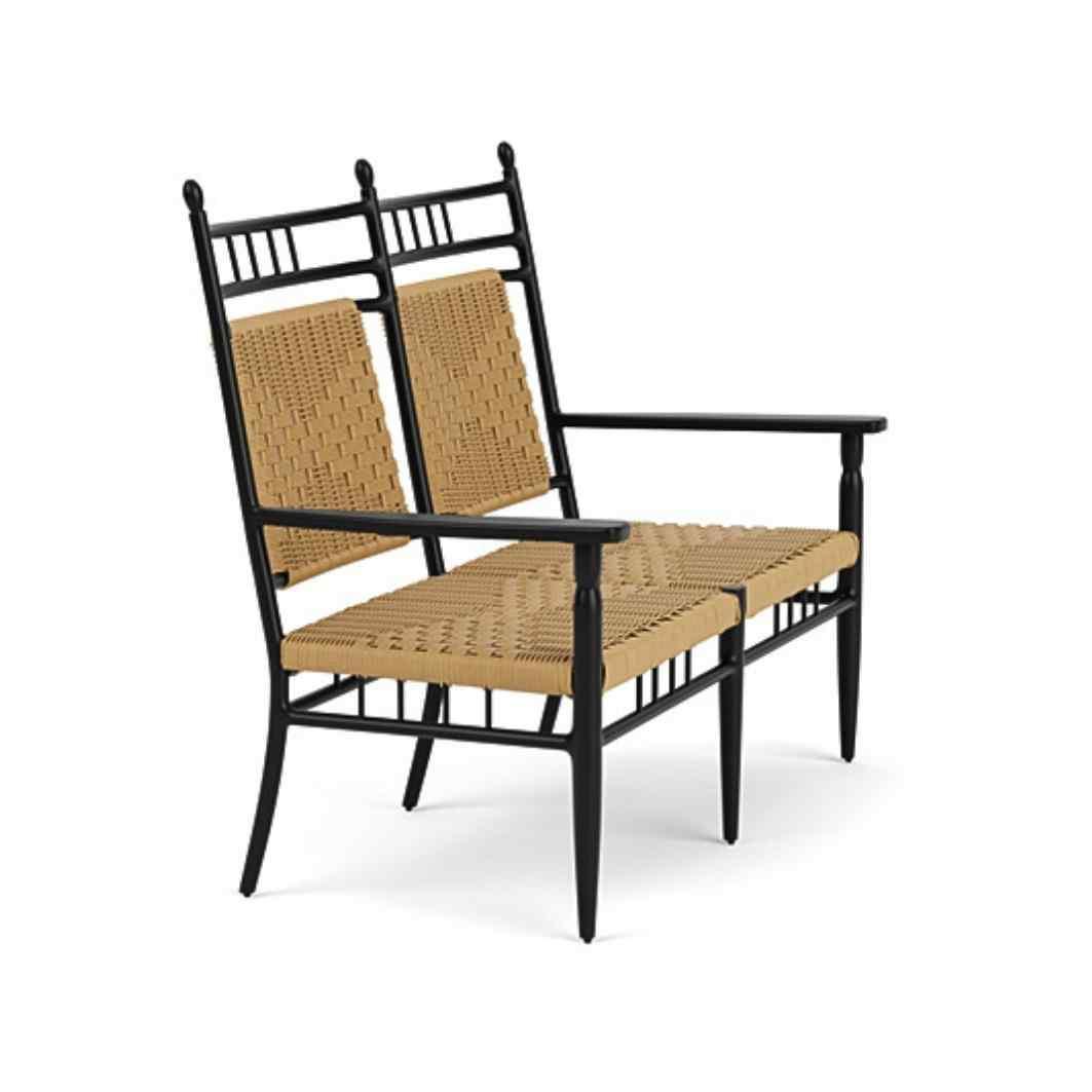 LOOMLAN Outdoor - Low Country Cushionless Settee Premium Wicker Furniture Lloyd Flanders - Outdoor Lounge Sets