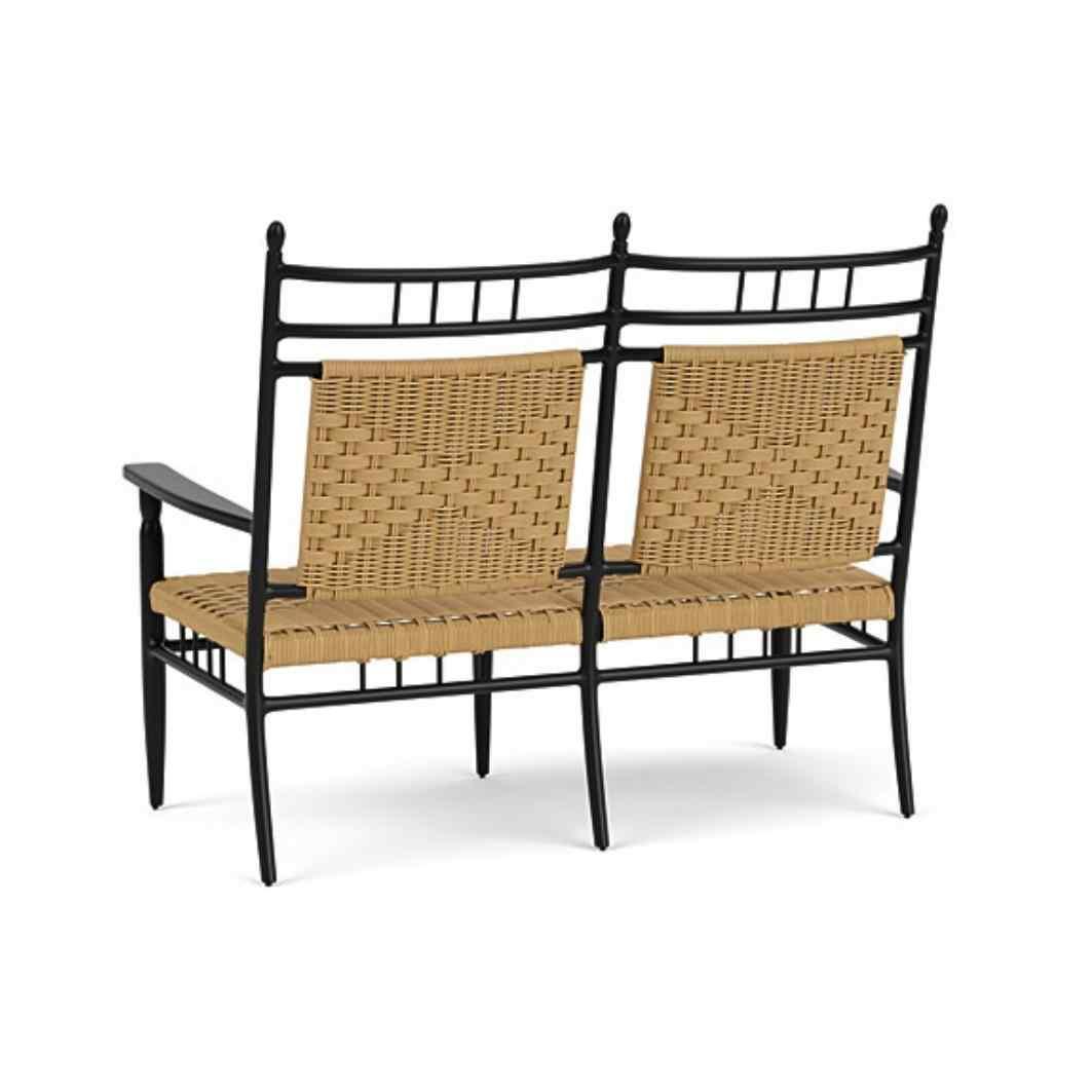 LOOMLAN Outdoor - Low Country Cushionless Settee Premium Wicker Furniture Lloyd Flanders - Outdoor Lounge Sets