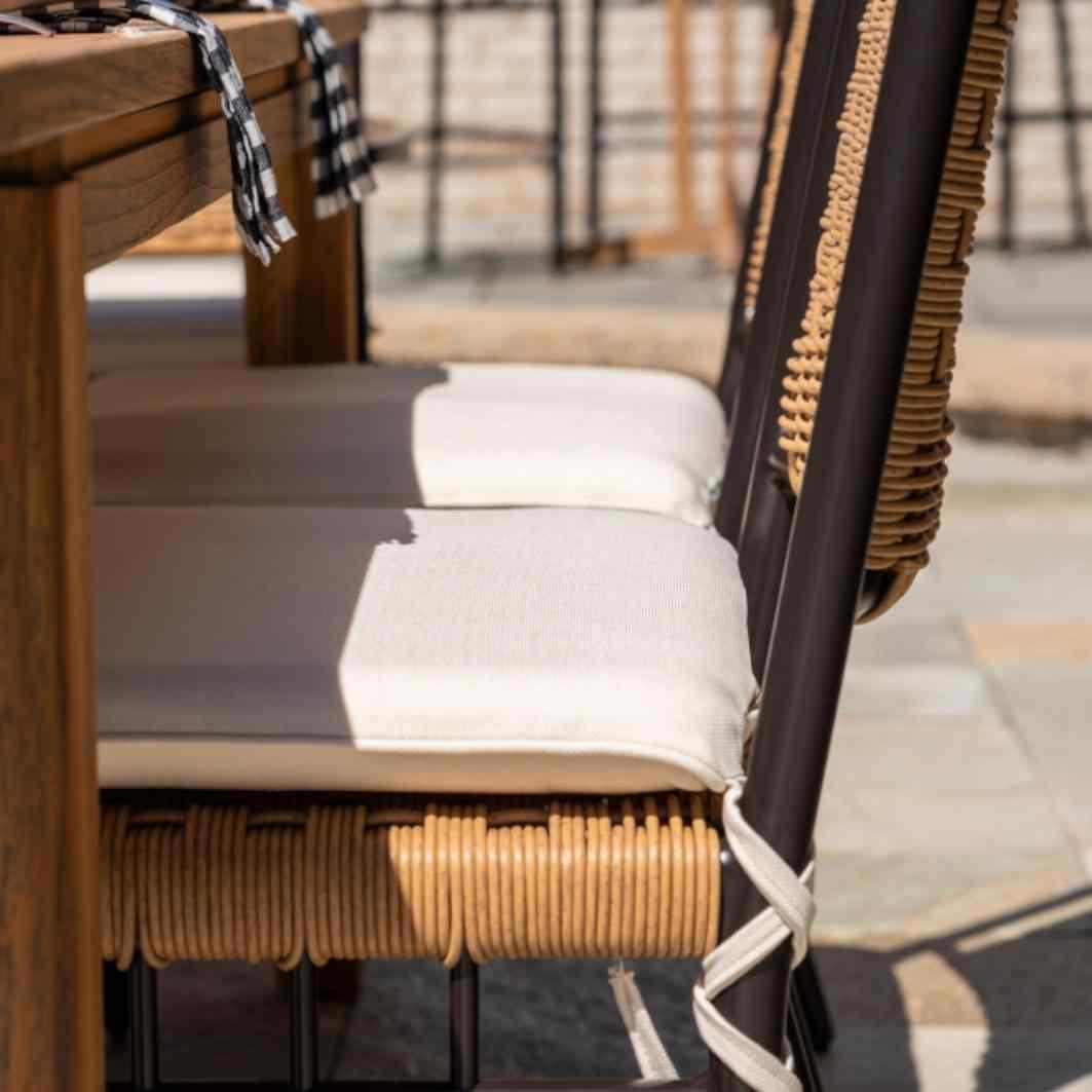 LOOMLAN Outdoor - Low Country Dining Armchair Premium Wicker Furniture Lloyd Flanders - Outdoor Dining Chairs