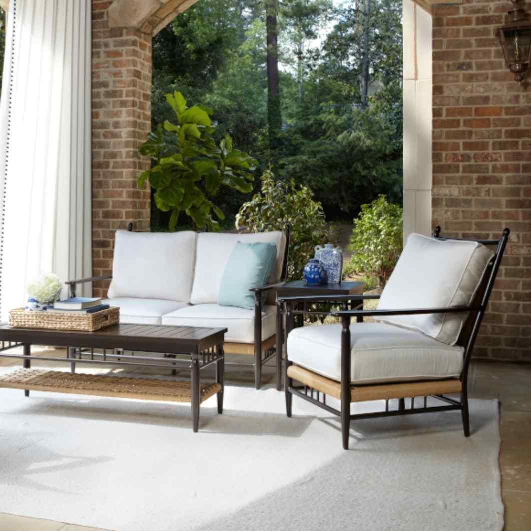 LOOMLAN Outdoor - Low Country Loveseat Premium Wicker Furniture Lloyd Flanders - Outdoor Sofas & Loveseats