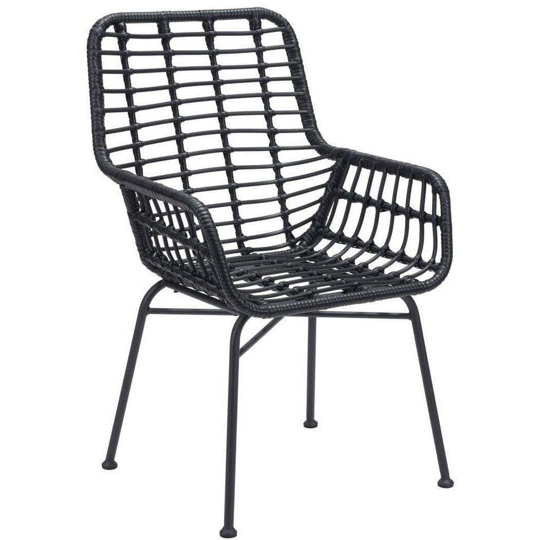 LOOMLAN Outdoor - Lyon Dining Chair (Set of 2) Black - Outdoor Dining Chairs
