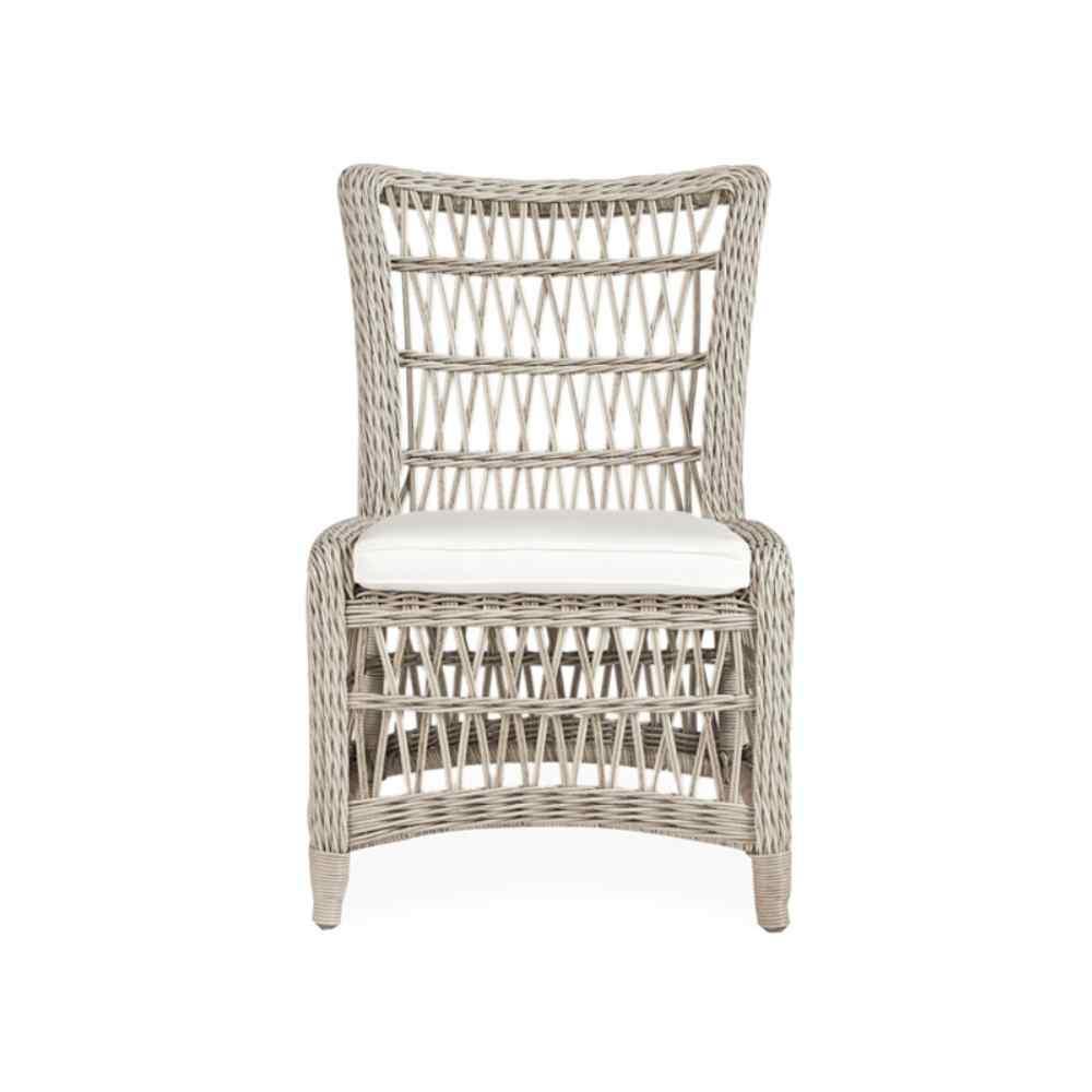 LOOMLAN Outdoor - Mackinac All Weather Wicker Armless Dining Chair Sunbrella Cushions - Outdoor Dining Chairs