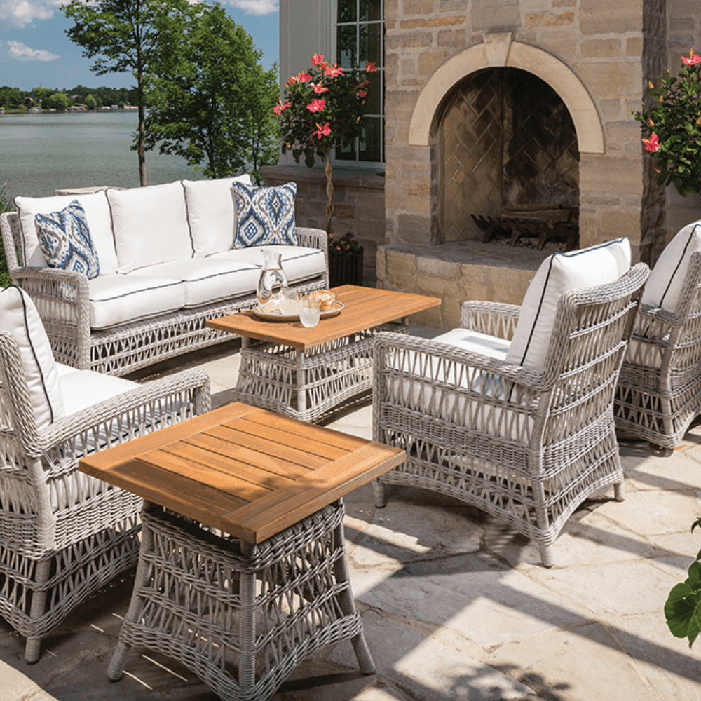 LOOMLAN Outdoor - Mackinac Patio Lounge Set With Sofa Chairs Loveseat and Tables - Outdoor Lounge Sets