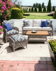 LOOMLAN Outdoor - Mackinac Patio Lounge Set With Sofa Chairs Loveseat and Tables - Outdoor Lounge Sets