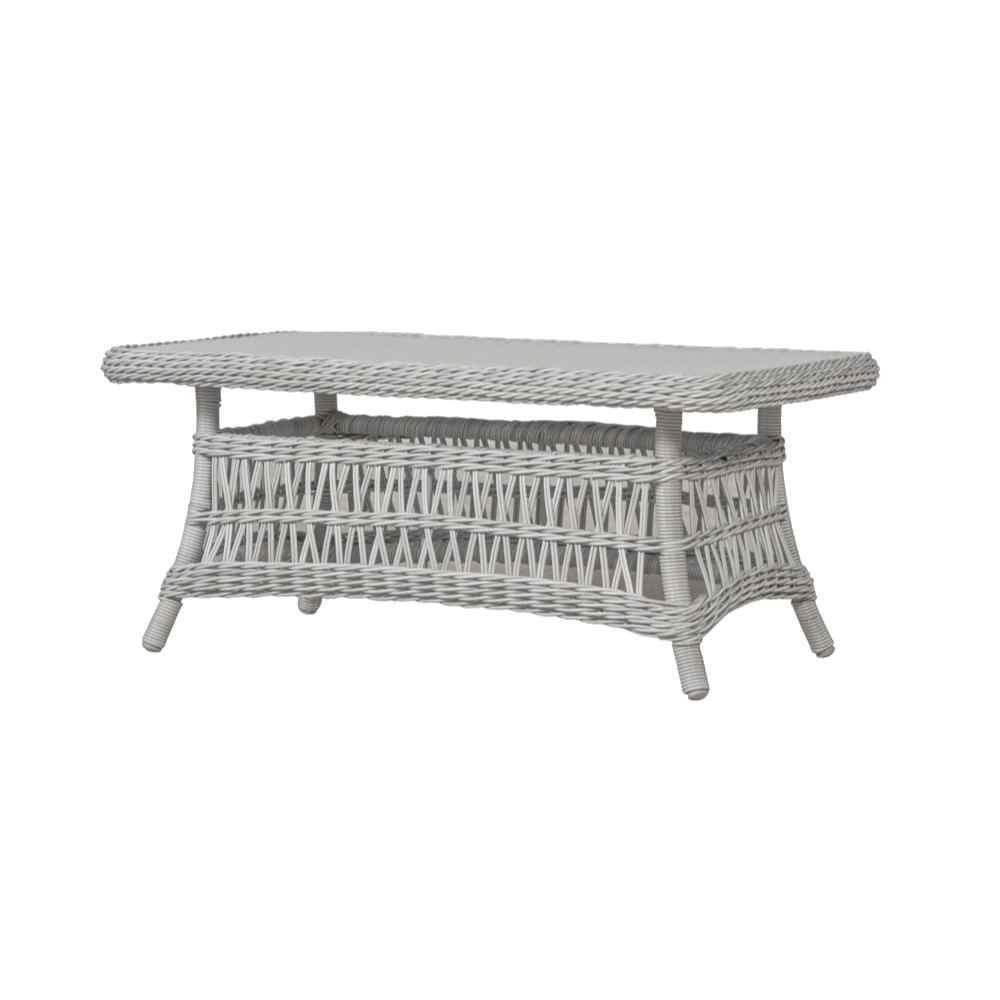 LOOMLAN Outdoor - Mackinac Rectangular Wicker Patio Coffee Table Lloyd Flanders - Outdoor Coffee Tables