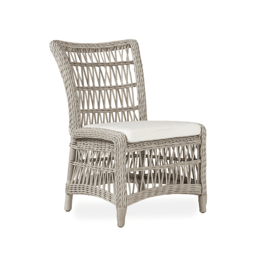 LOOMLAN Outdoor - Mackinac Teak Wood and Wicker Outdoor Furniture Dining Set for 8 - Outdoor Dining Sets