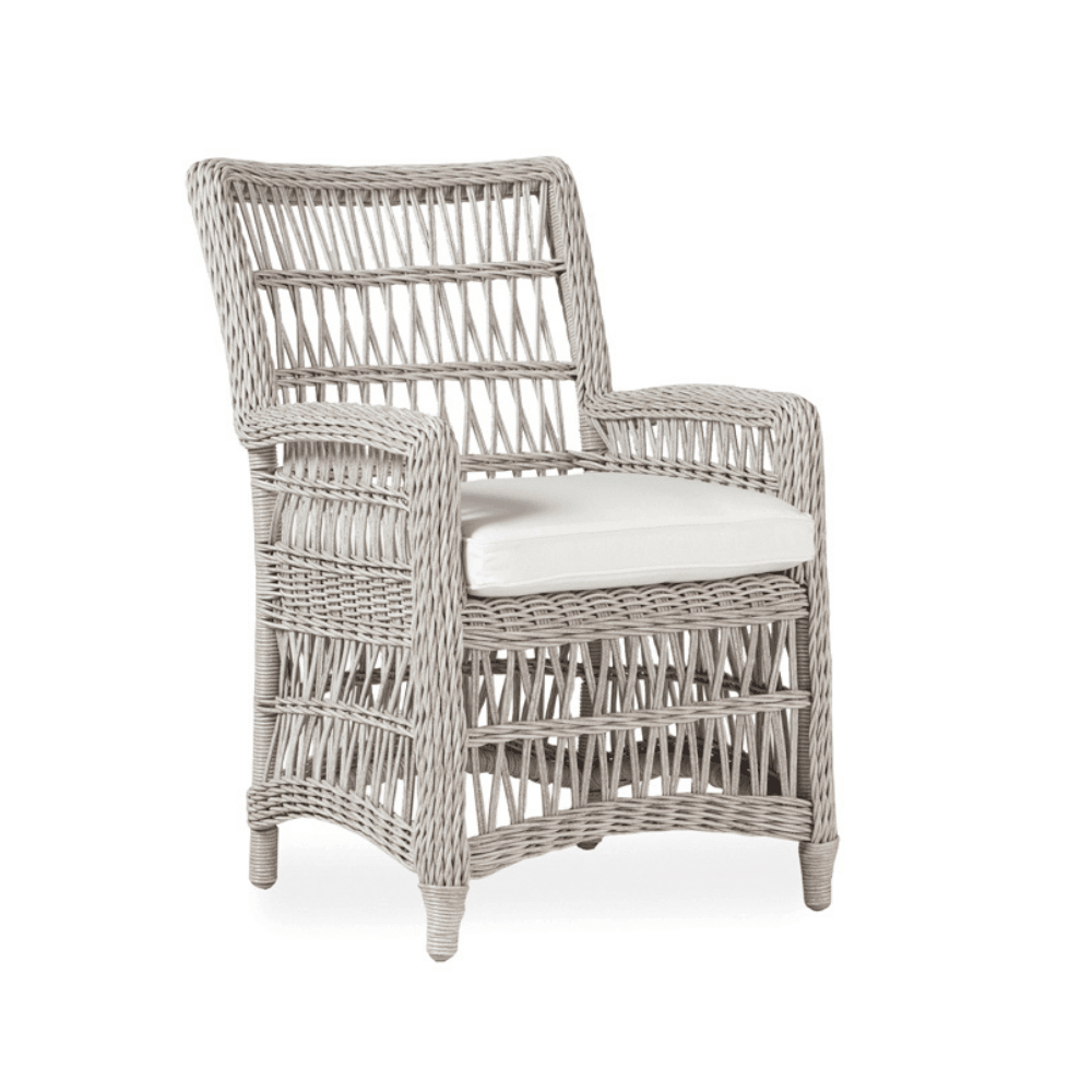 LOOMLAN Outdoor - Mackinac Teak Wood and Wicker Outdoor Furniture Dining Set for 8 - Outdoor Dining Sets