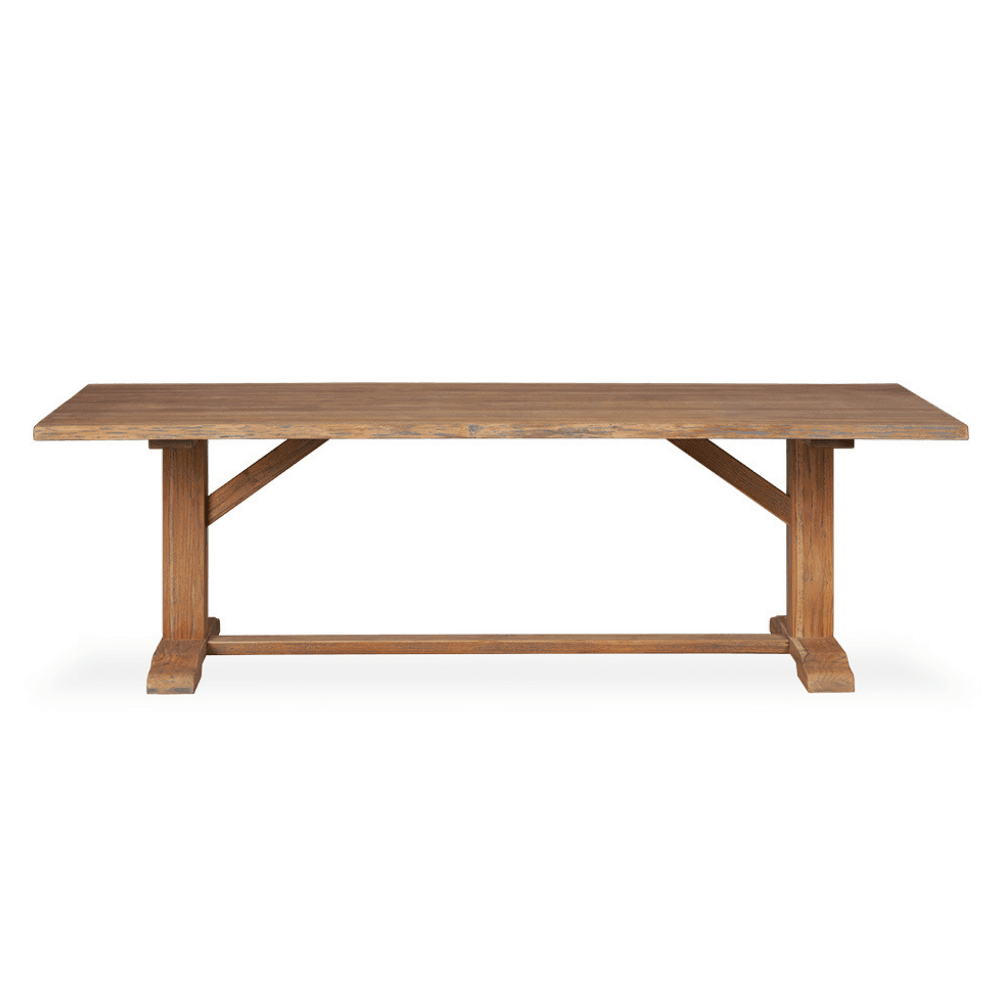 LOOMLAN Outdoor - Mackinac Teak Wood and Wicker Outdoor Furniture Dining Set for 8 - Outdoor Dining Sets