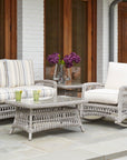 LOOMLAN Outdoor - Mackinac Wicker All Weather Square End Table Lloyd Flanders - Outdoor Side Tables