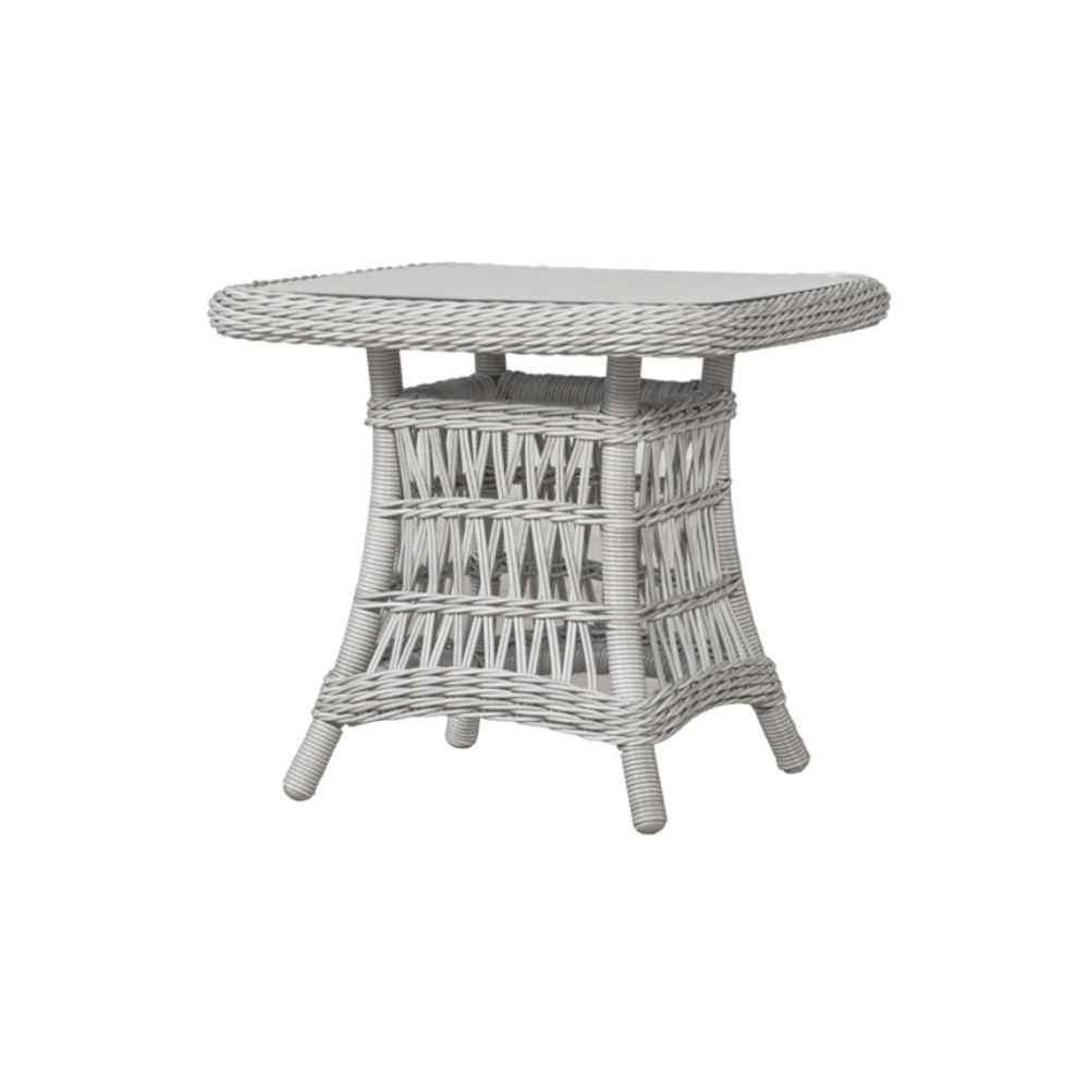 LOOMLAN Outdoor - Mackinac Wicker All Weather Square End Table Lloyd Flanders - Outdoor Side Tables