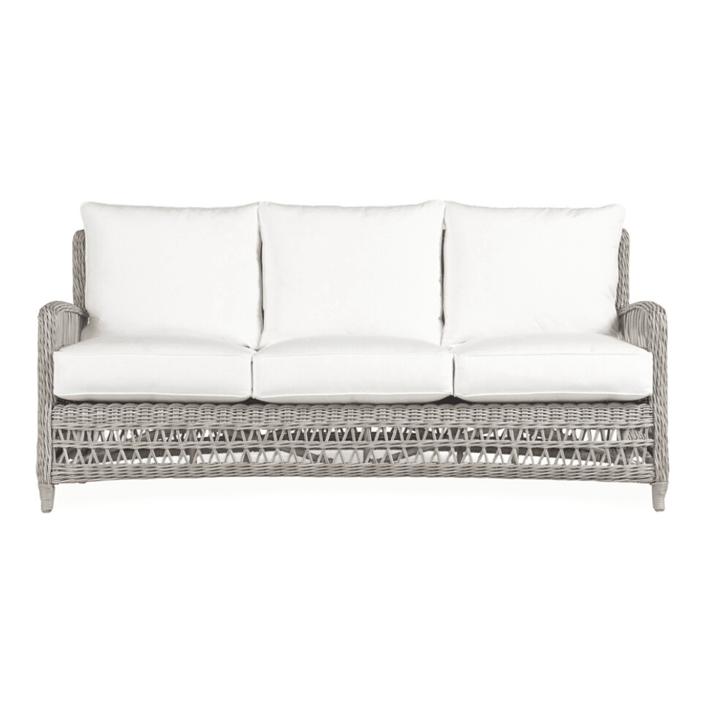 LOOMLAN Outdoor - Mackinac Wicker Outdoor All Weather Wicker Sofa With Cushions - Outdoor Sofas &amp; Loveseats