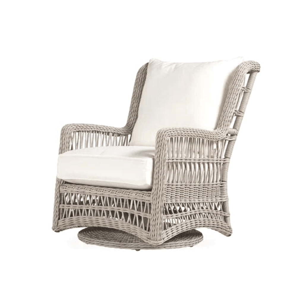 LOOMLAN Outdoor - Mackinac Wicker Outdoor Swivel Glider Lounge Chair - High Back - Outdoor Lounge Chairs