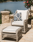 LOOMLAN Outdoor - Mackinac Wicker Outdoor Swivel Glider Lounge Chair - High Back - Outdoor Lounge Chairs