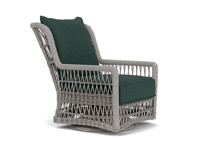 LOOMLAN Outdoor - Mackinac Wicker Outdoor Swivel Glider Lounge Chair - High Back - Outdoor Lounge Chairs