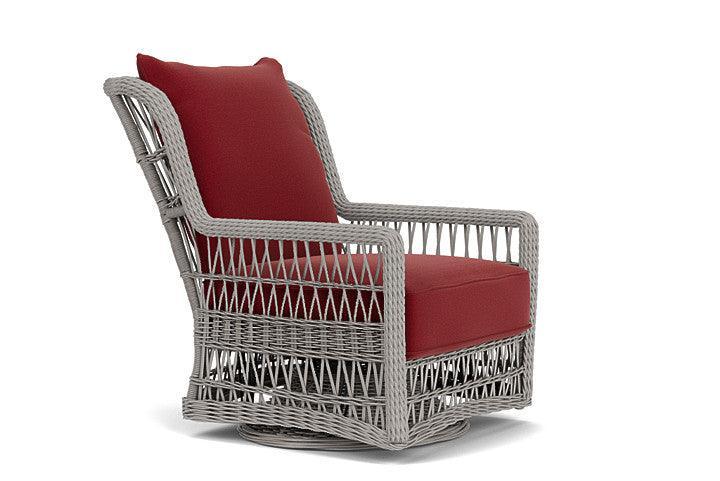 LOOMLAN Outdoor - Mackinac Wicker Outdoor Swivel Glider Lounge Chair - High Back - Outdoor Lounge Chairs