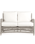 LOOMLAN Outdoor - Mackinac Wicker Patio Loveseat Swivel Chair and Table Set Lloyd Flanders - Outdoor Lounge Sets