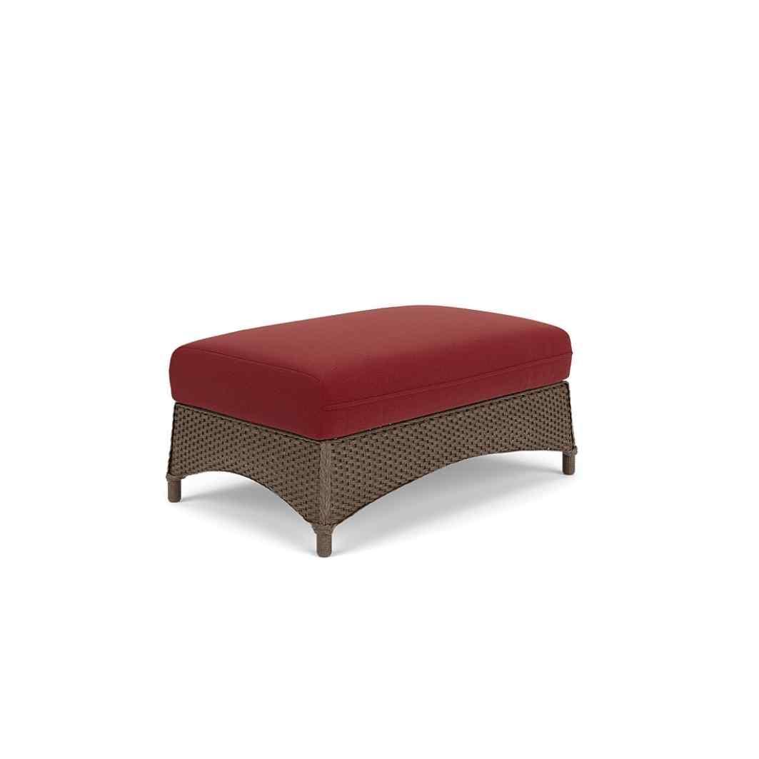 LOOMLAN Outdoor - Mandalay Large Ottoman Premium Wicker Furniture Lloyd Flanders - Outdoor Ottomans