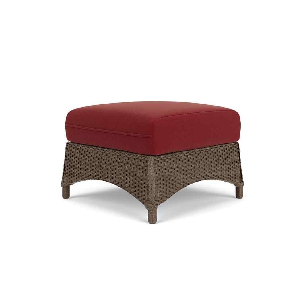 LOOMLAN Outdoor - Mandalay Ottoman Premium Wicker Furniture Lloyd Flanders - Outdoor Ottomans