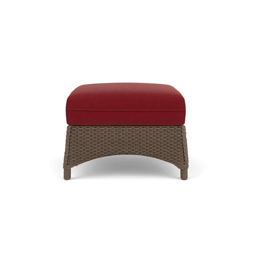 LOOMLAN Outdoor - Mandalay Ottoman Premium Wicker Furniture Lloyd Flanders - Outdoor Ottomans