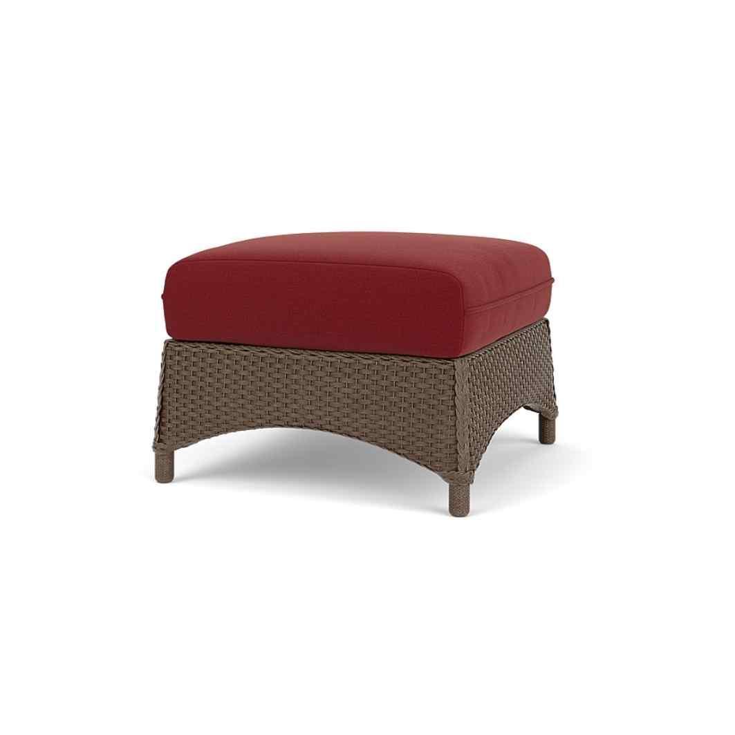 LOOMLAN Outdoor - Mandalay Ottoman Premium Wicker Furniture Lloyd Flanders - Outdoor Ottomans