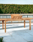 LOOMLAN Outdoor - Manorhouse Rectangular Teak Outdoor Dining Table with Built-In Extension and Umbrella Hole - Outdoor Dining Tables