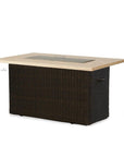 LOOMLAN Outdoor - Mesa 52" Rectangular Fire Table with Gray Travertine Top Lloyd Flanders - Outdoor Fire Tables