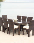 LOOMLAN Outdoor - Mesa 72" Rectangular Umbrella Dining Table Lloyd Flanders - Outdoor Dining Tables